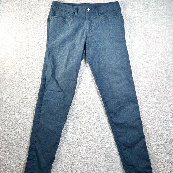 Lululemon Mens ABC Pant Slim Tech Canvas Size 31x31 Deep Navy Work Golf Office - Picture 1 of 12